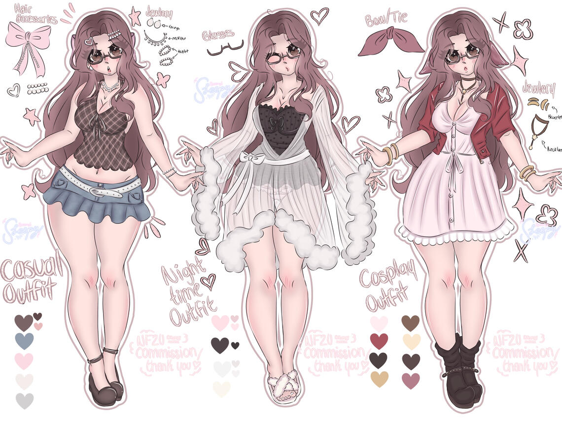 Full Color + 3 Outfits